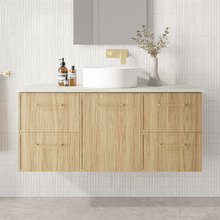 Hamilton 1200mm Wall Hung Single Vanity with Solid Surface Countertop